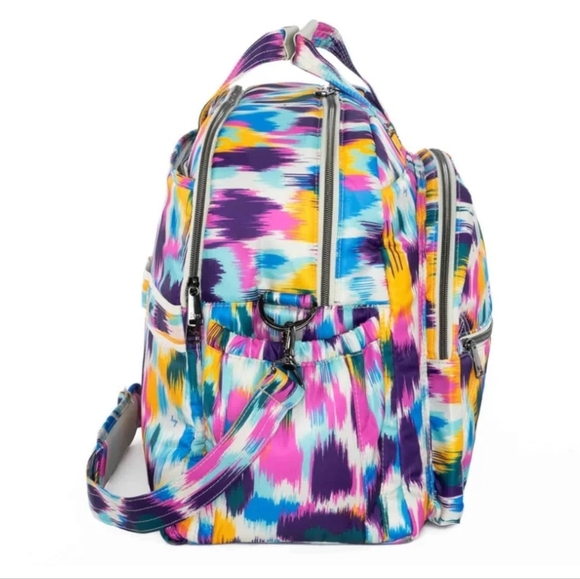 Retails For $87, NWOT Lug Steamboat Jumbo Travel Tote In Ikat Multi - Picture 8 of 11